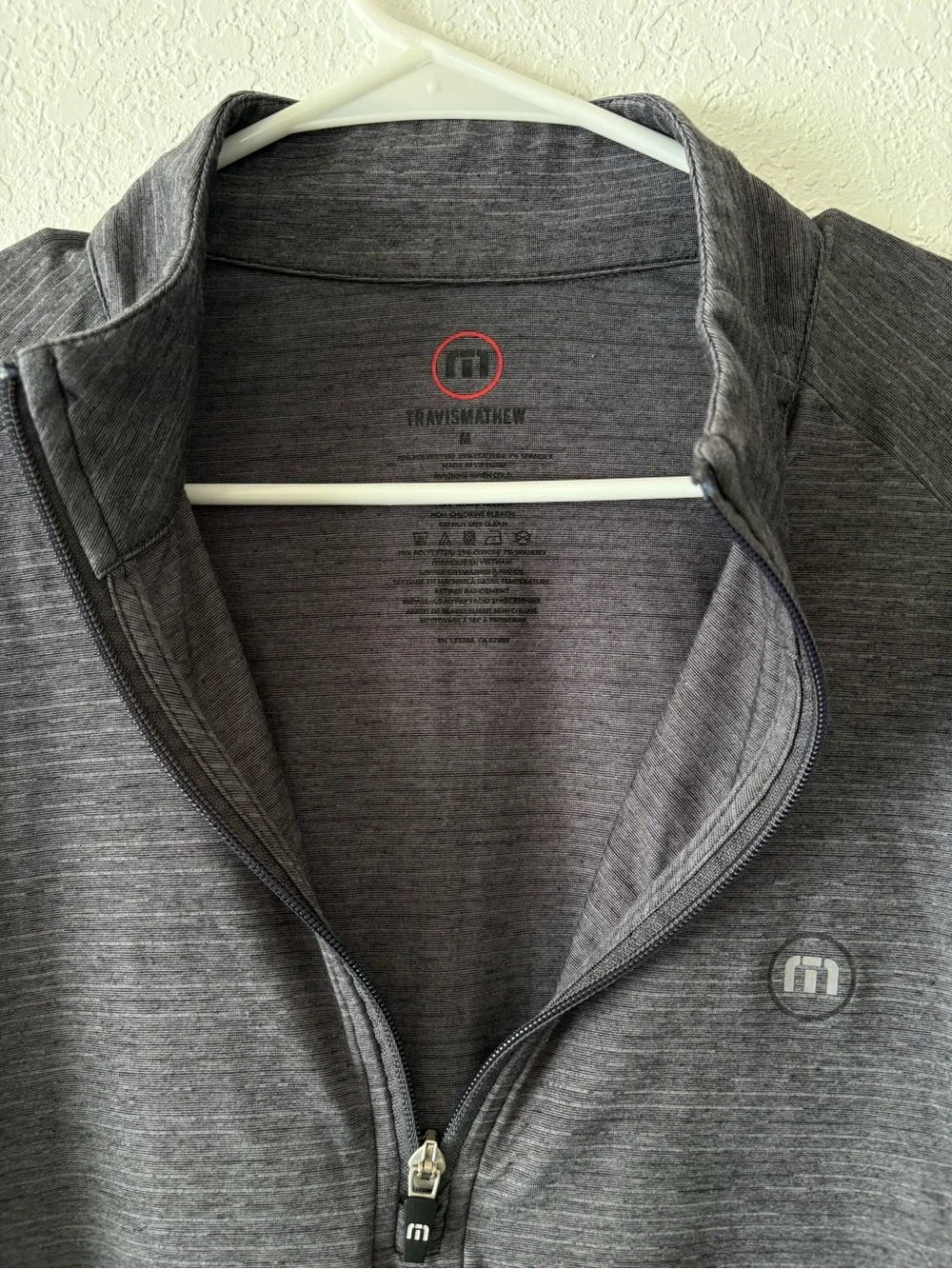 TravisMathew Heathered Charcoal Gray Quarter-Zip